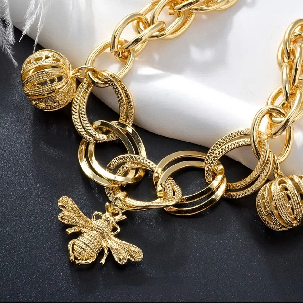 Bees & Pumpkins Chunky Bracelet